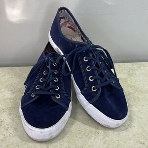 Jack Rogers Suede Carter Navy Sneakers 9.5